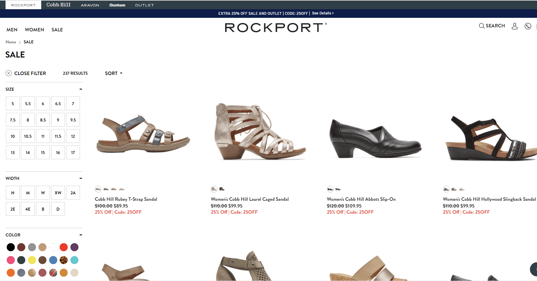 Rockport折扣码2024 rockport网站精选折扣区额外7.5折促销美境免邮